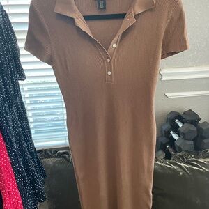 House of Harlow 1960 Brown Ribbed Shirt